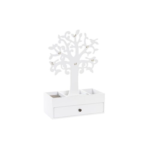 Smyckeskrin DKD Home Decor Vit Tr MDF (24 x 12 x 36 cm)