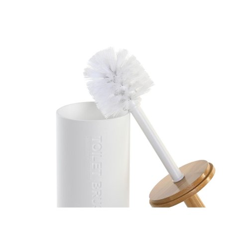 Toalettborste DKD Home Decor 9 x 9 x 35,5 cm Naturell Vit polypr
