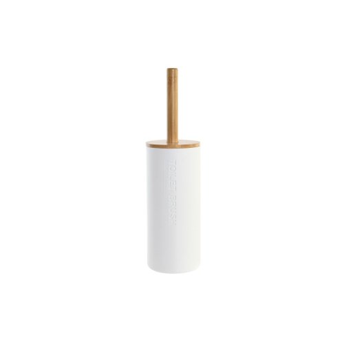 Toalettborste DKD Home Decor 9 x 9 x 35,5 cm Naturell Vit polypr