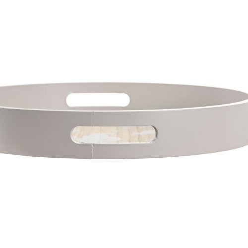 Snacksbricka DKD Home Decor Bl Vit 35 x 35 x 5 cm Tr MDF (2 an