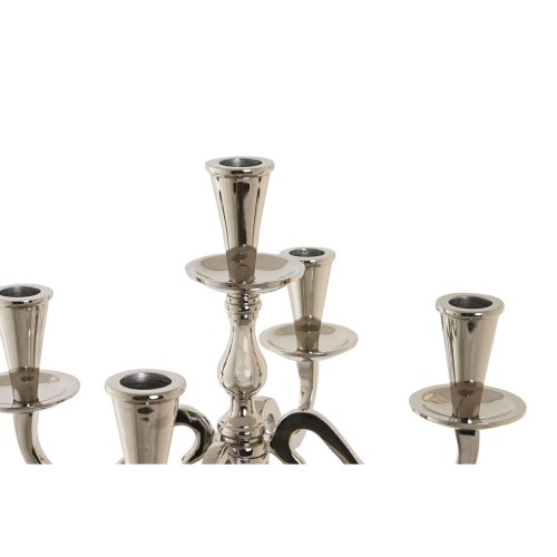 Kandelaber DKD Home Decor Silvrig Akryl Aluminium Kromad 30 x 30