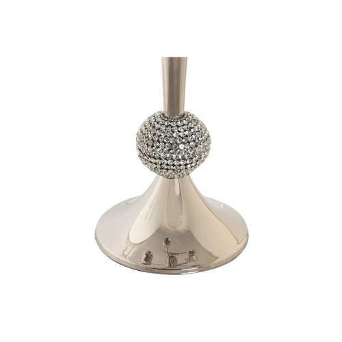 Kandelaber DKD Home Decor Silvrig Akryl Aluminium Kromad 30 x 30