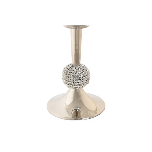 Ljusstakar DKD Home Decor 16 x 16 x 41 cm Silvrig Aluminium Akry