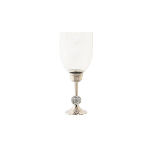 Ljusstakar DKD Home Decor 16 x 16 x 41 cm Silvrig Aluminium Akry