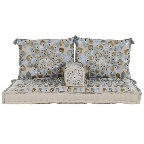 Trdgrdssoffa DKD Home Decor Bl Beige 155 x 76 x 65 cm 150 x 7