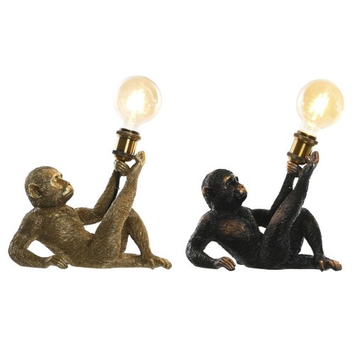 Bordslampa DKD Home Decor 31,5 x 18 x 27 cm Gyllene Metall Koppa
