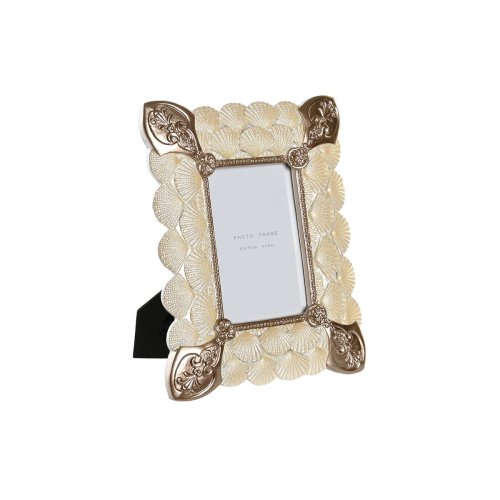 Fotoram DKD Home Decor 20,4 x 2,5 x 26 cm Koppar Vit Harts Roman