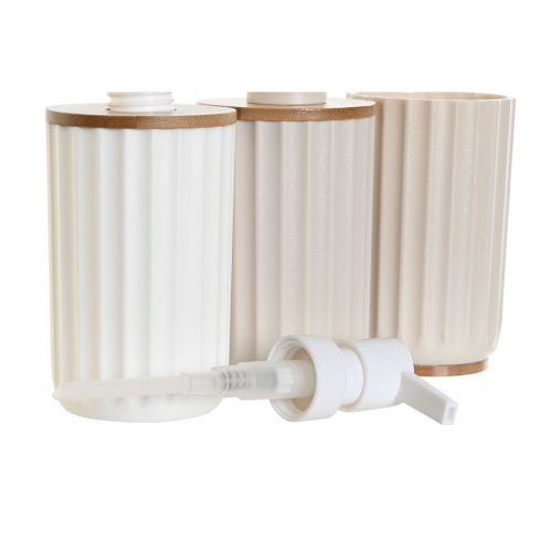 Badkit DKD Home Decor Vit Beige Bambu polystyren 16 x 9 x 18 cm