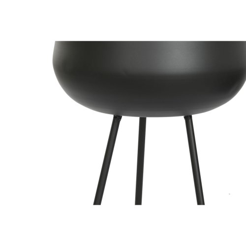 Set med planteringskrl DKD Home Decor 34 x 34 x 70 cm Svart Met