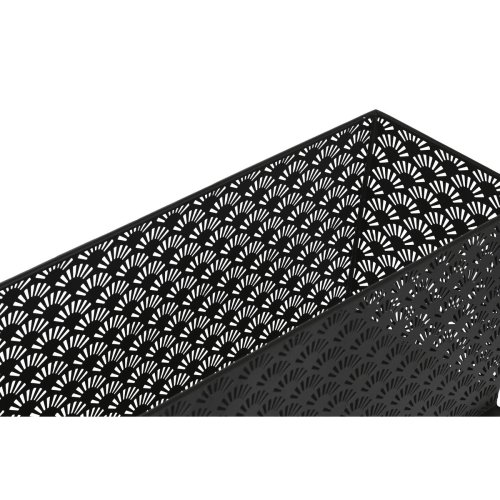 Set med planteringskrl DKD Home Decor 60 x 22 x 70 cm Svart Met
