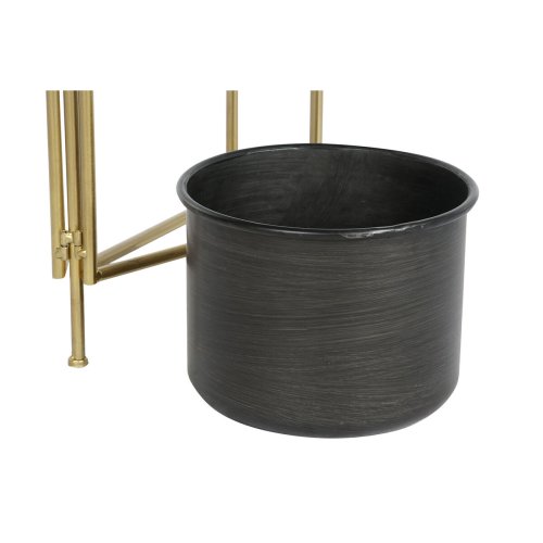 Kruka DKD Home Decor 30 x 21 x 80 cm Svart Gyllene Metall