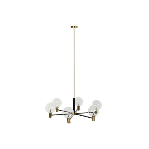 Taklampa DKD Home Decor 83 x 83 x 128 cm Glas Svart Gyllene Meta