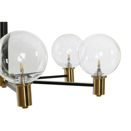 Taklampa DKD Home Decor 83 x 83 x 128 cm Glas Svart Gyllene Meta