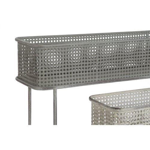 Set med planteringskrl DKD Home Decor 100 x 22 x 70 cm Gr Meta