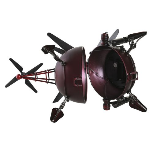 bordsklocka DKD Home Decor Rd Silvrig Helikopter (2 antal)