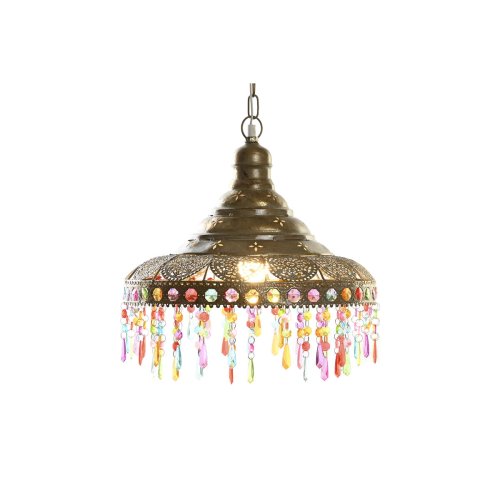 Taklampa DKD Home Decor 37 x 37 x 38 cm Gyllene Metall Multicolo