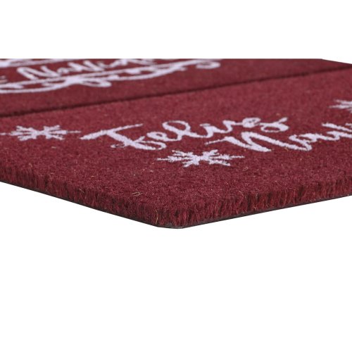 Drrmatta DKD Home Decor Vit Rd PVC Kokosfiber 60 x 40 x 1,5 cm