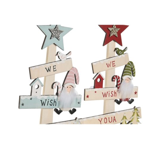 Julgran DKD Home Decor Rd Rosa Tr 17,5 x 5 x 38 cm (2 antal)