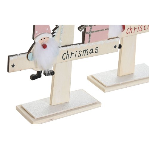 Julgran DKD Home Decor Rd Rosa Tr 17,5 x 5 x 38 cm (2 antal)