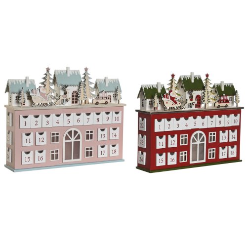 Adventskalender DKD Home Decor Tr 37,5 x 8,5 x 31 cm (2 antal)