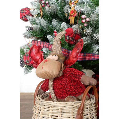 Julgranskula DKD Home Decor Rd Gr Ren 27 x 19 x 32 cm (2 antal