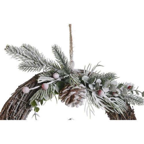 Julkrans DKD Home Decor Naturell vide Ananas Snfall 32 x 7 x 32