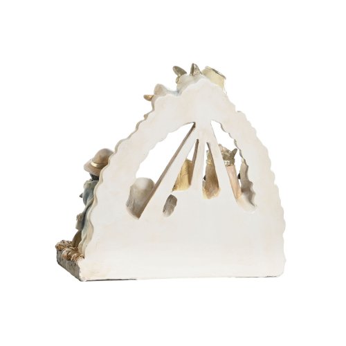 Julkrubba-set DKD Home Decor Bl Vit Brun Harts 23,5 x 8 x 20,5