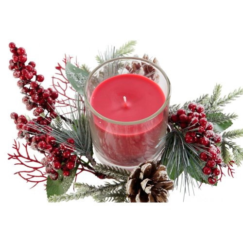 Ljus DKD Home Decor Rd Grn 20 x 20 x 9 cm 8 x 8 x 9 cm (2 anta