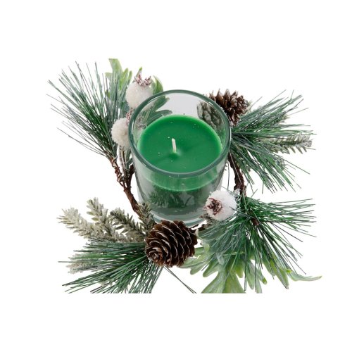 Ljus DKD Home Decor Rd Grn 5,5 x 5,5 x 6,5 cm (2 antal)