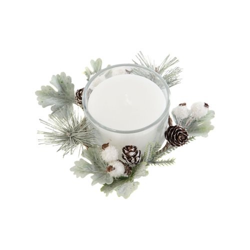 Ljus DKD Home Decor Vit Jul 15 x 15 x 5.5 cm 13 x 13 x 5,5 cm