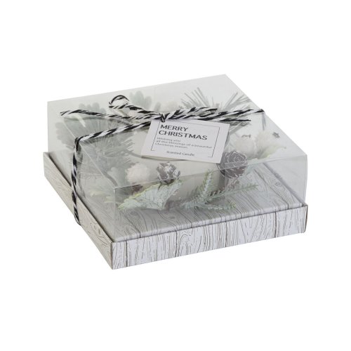 Ljus DKD Home Decor Vit Jul 15 x 15 x 5.5 cm 13 x 13 x 5,5 cm