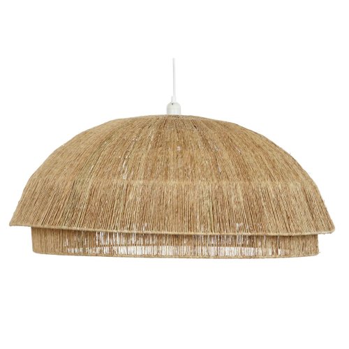 Taklampa DKD Home Decor Ljusbrun Jute Jrn 50 W 80 x 80 x 33 cm