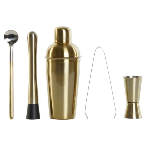 Cocktailset DKD Home Decor Gyllene Rostfritt stl 500 ml 8 x 8 x