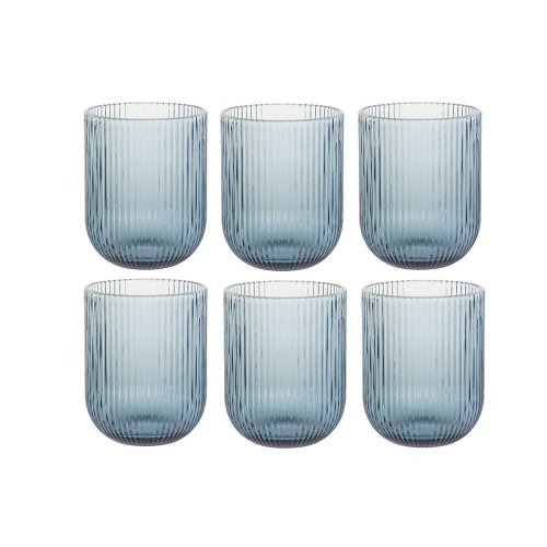 Glasset DKD Home Decor Bl Glas 240 ml (6 antal)