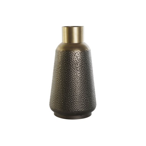 Vas DKD Home Decor Gr Gyllene Mrkgr Metall Modern 25 x 25 x 4