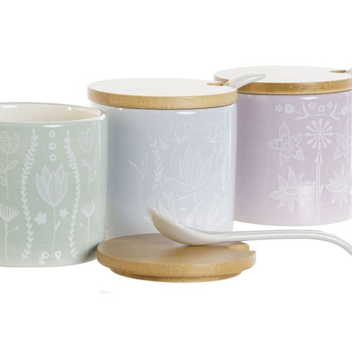 Sockerstrare DKD Home Decor Bl Grn Lila Bambu Dolomite 7,5 x