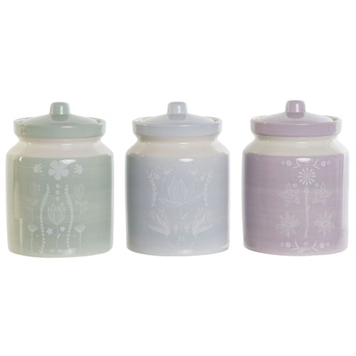 Burk DKD Home Decor Bl Grn Lila Dolomite 12 x 12 x 16 cm (3 an
