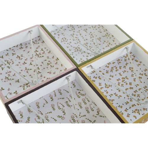 Servetthllare DKD Home Decor Grn Senap Mrkbrun Metall Alumini