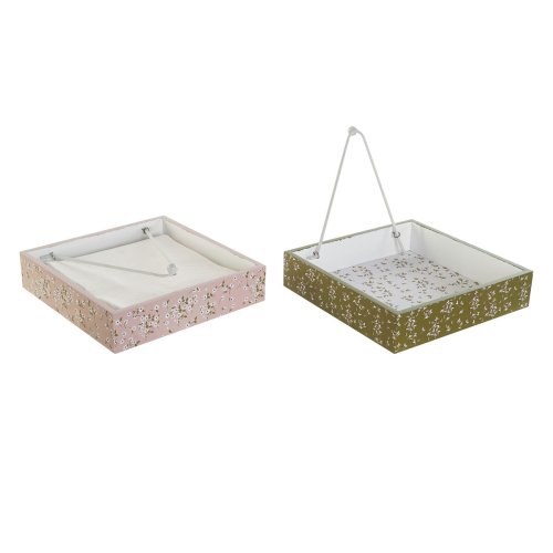 Servetthllare DKD Home Decor Grn Senap Mrkbrun Metall Alumini