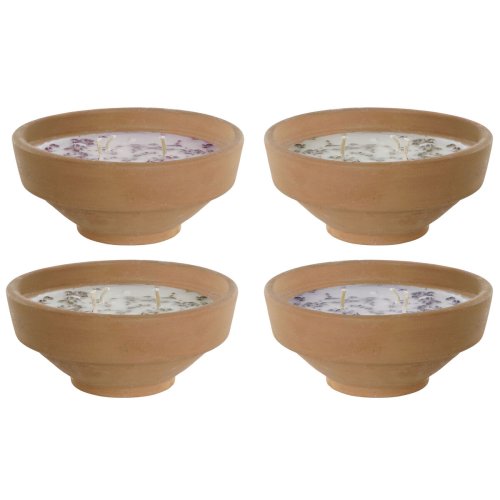 Doftljus DKD Home Decor Naturell Cottage 250 g (4 antal)