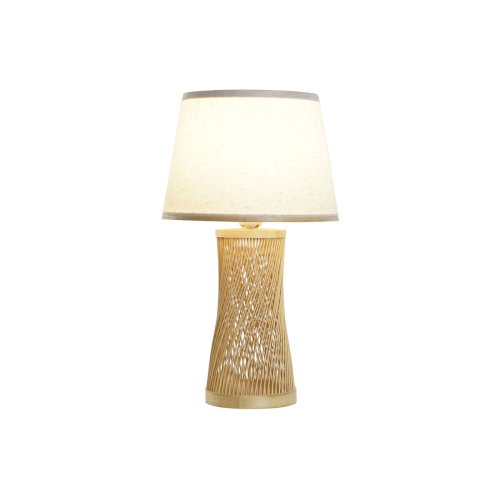 Bordslampa DKD Home Decor Brun Naturell Bambu 50 W 220 V 26 x 26