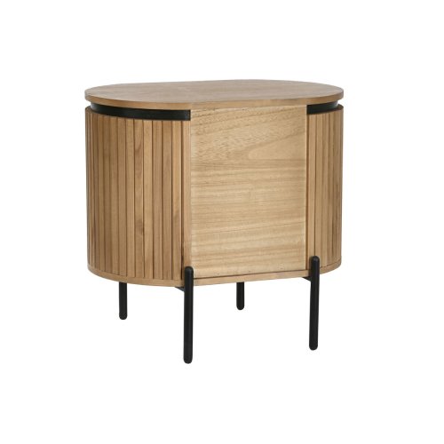 Nattduksbord Home ESPRIT Naturell Metall Paulowniatr 60 x 43 x