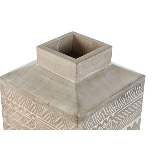 Vas Home ESPRIT Vit Naturell Mangotr Kolonial 18 x 18 x 30,5 cm