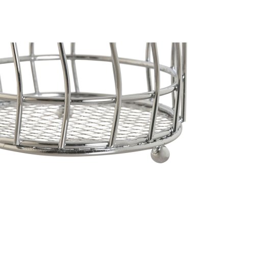 Bestickkorg Home ESPRIT Silvrig Metall 11.5 x 11.5 x 15.5 cm