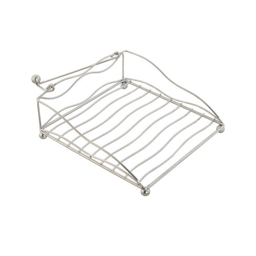 Servetthllare Home ESPRIT Silvrig Metall 19 x 19 x 7 cm