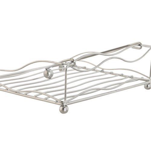 Servetthllare Home ESPRIT Silvrig Metall 19 x 19 x 7 cm