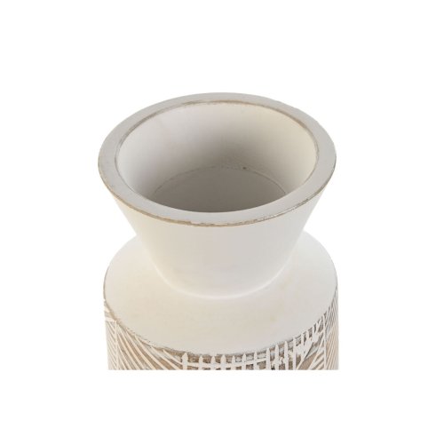 Vas Home ESPRIT Vit Naturell Mangotr Kolonial 15 x 15 x 22,5 cm
