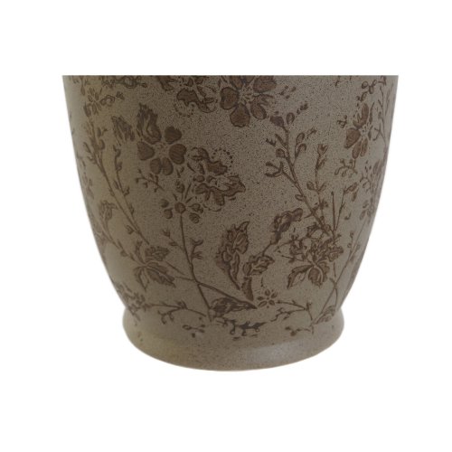 Vas Home ESPRIT Brun Grn Stengods Lv av en vxt 13 x 13 x 35 c