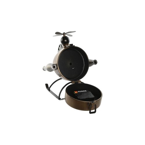 bordsklocka Home ESPRIT Svart Gyllene Loft Helikopter (2 antal)