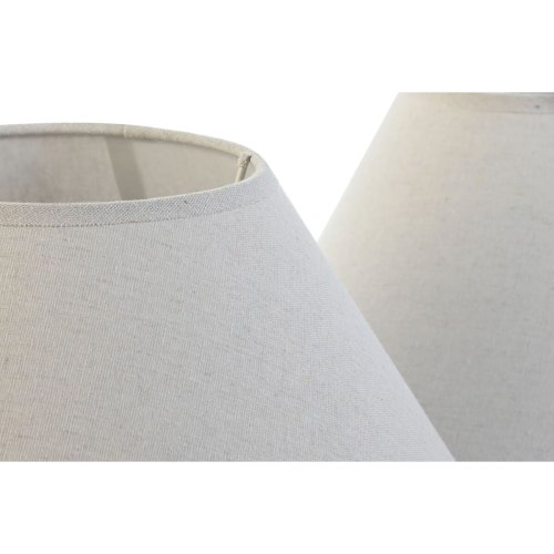 Lampskrm Home ESPRIT linne Metall 45 x 45 x 21 cm (2 antal)